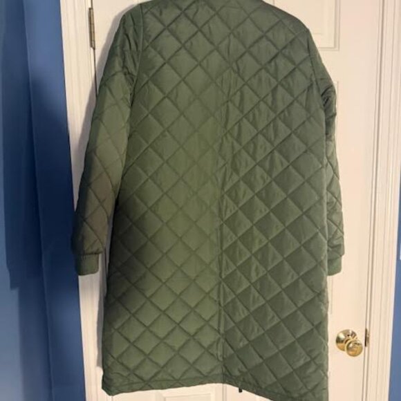 Lands' End Women's Bomber Coat, New XS Forest Green - Picture 8 of 9